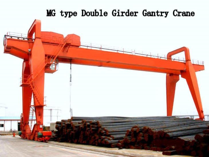 Bezvadu tālvadības pults Double Main Girder 50 Ton Portal Gantry Crane